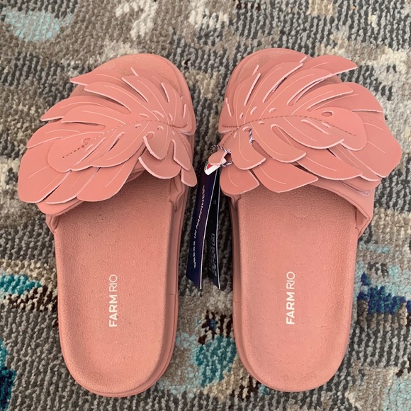 FARM Rio | Shoes | Monstera Anatomic Slide Sandals | Poshmark